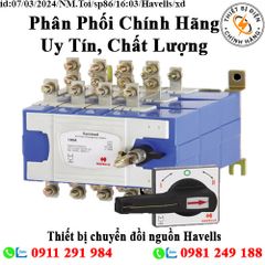 Thiết bị chuyển đồi nguồn Havells MTS-4P 63A-3150A