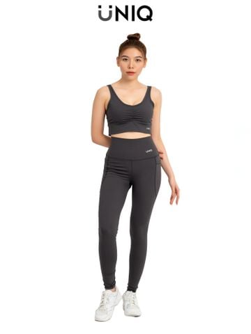 Bộ Đồ Tập Gym Yoga Nữ UNIQ Cool Peel - Áo Nhún Ngực & Quần Legging Cạp Cao