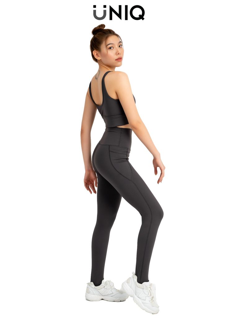 Quần Legging Gym Yoga Nữ UNIQ Cool Peel Cạp Cao Có Túi