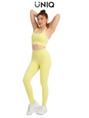 Bộ Đồ Tập Gym Yoga Nữ UNIQ Cool Peel - Áo Cổ Yếm & Quần Legging Cạp Vừa