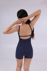 Jumpsuit Đùi Gym Yoga Nữ UNIQ Khoét Lưng Khuy Trang Trí