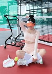 Set Váy Pickleball Nữ UNIQ Cool Peel - Áo Tay Dài Xỏ Ngón & Chân Váy