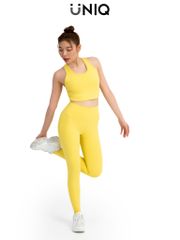 Bộ Đồ Tập Gym Yoga Nữ UNIQ Cool Peel - Áo Cổ Yếm & Quần Legging Cạp Vừa