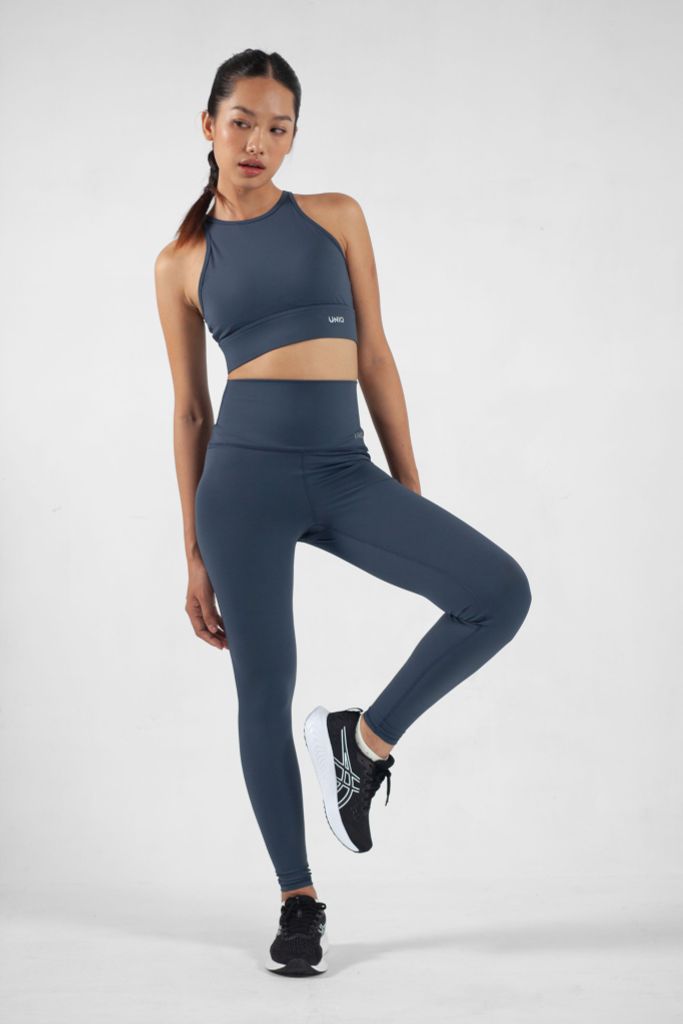 Bộ Đồ Tập Gym Yoga Nữ UNIQ Cool Peel - Áo Cổ Cao & Quần Legging Cạp Cao
