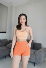 Bộ Đồ Tập Gym Yoga Nữ UNIQ Cool Peel - Áo Hai Dây Khoét Lưng & Legging Đùi