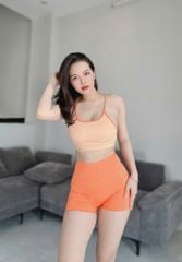 Bộ Đồ Tập Gym Yoga Nữ UNIQ Cool Peel - Áo Hai Dây Khoét Lưng & Legging Đùi