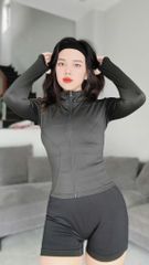 Áo Khoác Thể Thao Nữ UNIQ Vải Thoáng Khí Tay Dài Xỏ Ngón Chống Nắng UV