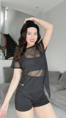 Áo Tanktop Nữ UNIQ Tay Ngắn Basic Tập Gym Yoga