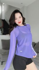 Áo Tanktop Nữ UNIQ Tay Dài Sọc Trắng Basic Tập Gym Yoga