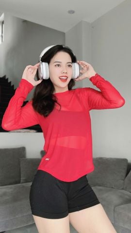 Áo Tanktop Nữ UNIQ Tay Dài Sọc Trắng Basic Tập Gym Yoga