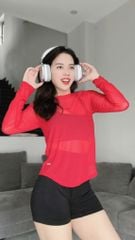 Áo Tanktop Nữ UNIQ Tay Dài Sọc Trắng Basic Tập Gym Yoga