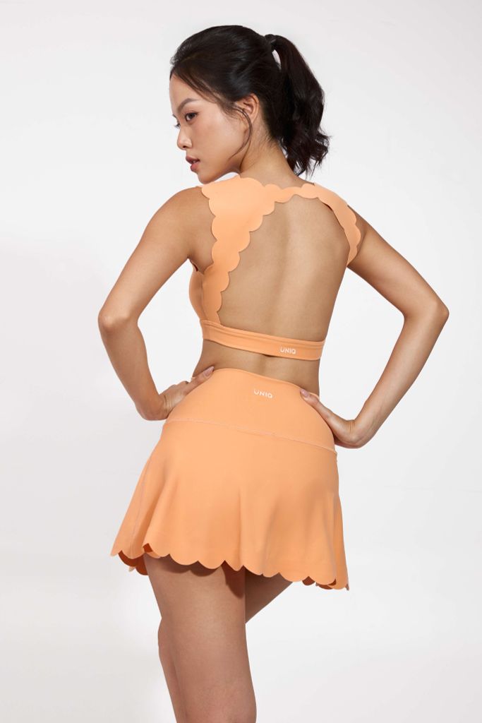 Set Váy Pickleball Nữ UNIQ Cool Peel - Áo Butterfly & Chân Váy Viền Sóng