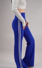 Quần Legging Gym Yoga Nữ UNIQ Cool Peel Cạp Cao Ống Loe Sọc Trắng