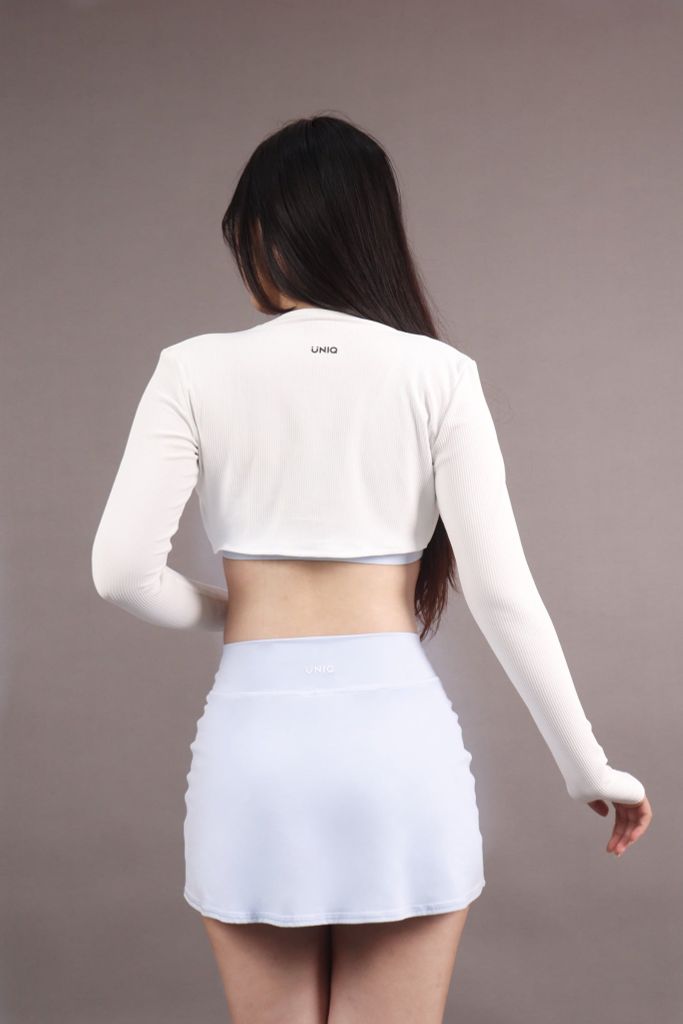 Áo Khoác UNIQ Nửa Lưng Thể Thao Nữ Thoáng Khí Tay Dài Xỏ Ngón