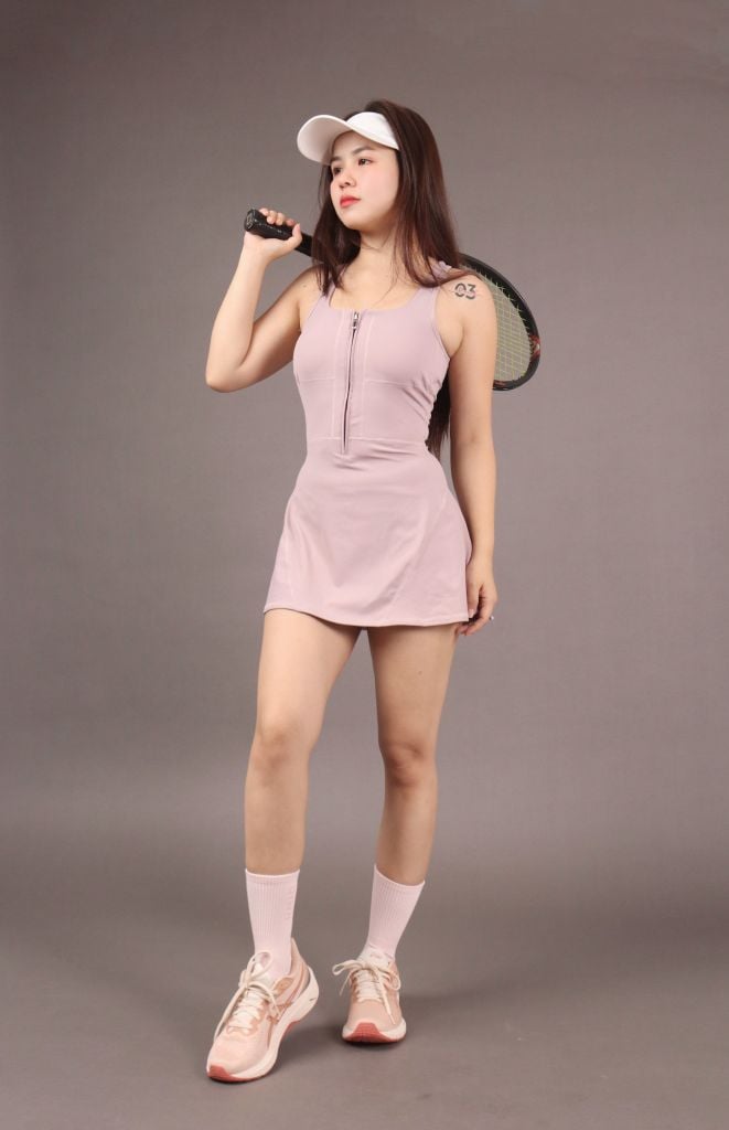 Set Váy Pickleball Nữ UNIQ Cool Peel Dáng Suông Khóa Kéo