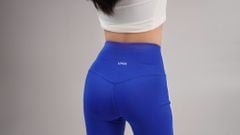 Quần Legging Gym Yoga Nữ UNIQ Cool Peel Cạp Cao Ống Loe Sọc Trắng