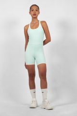 Jumpsuit Đùi Gym Yoga Nữ UNIQ Cool Peel Viền Trắng Lưng Chữ X