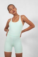 Jumpsuit Đùi Gym Yoga Nữ UNIQ Cool Peel Viền Trắng Lưng Chữ X