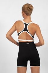Jumpsuit Đùi Gym Yoga Nữ UNIQ Cool Peel Viền Trắng Lưng Chữ X