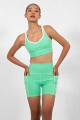 Áo Tập Gym Yoga Nữ UNIQ Cool Peel Cổ Tim Lưng Chữ X Viền