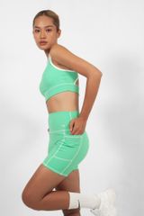 Áo Tập Gym Yoga Nữ UNIQ Cool Peel Cổ Tim Lưng Chữ X Viền