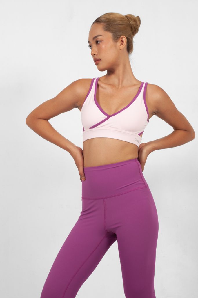 Bộ Đồ Tập Gym Yoga Nữ UNIQ Cool Peel - Áo Vạt Chéo & Quần Legging Cạp Cao