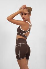 Bộ Đồ Tập Gym Yoga Nữ UNIQ Cool Peel - Áo Cổ Tim Lưng Chữ X & Quần Legging Đùi