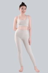 Bộ Đồ Tập Gym Yoga Nữ UNIQ Cool Peel - Áo Cổ Vuông Lưng Chữ X & Quần Legging Cạp Cao