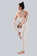 Bộ Đồ Tập Gym Yoga Nữ UNIQ Cool Peel - Áo Cổ Vuông Lưng Chữ X & Quần Legging Cạp Cao