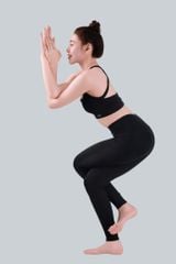 Bộ Đồ Tập Gym Yoga Nữ UNIQ Cool Peel - Áo Cổ Vuông Lưng Chữ X & Quần Legging Cạp Cao