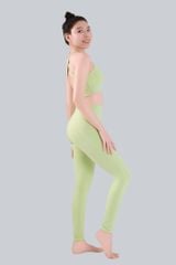 Bộ Đồ Tập Gym Yoga Nữ UNIQ Cool Peel - Áo Cổ Vuông Lưng Chữ X & Quần Legging Cạp Cao