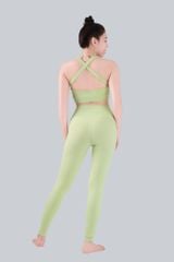 Bộ Đồ Tập Gym Yoga Nữ UNIQ Cool Peel - Áo Cổ Vuông Lưng Chữ X & Quần Legging Cạp Cao