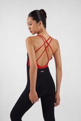 UniqFit Set Jumpsuit Dài Cool Peel  Đen Đỏ