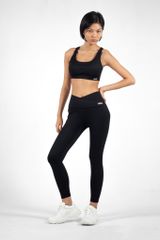 UniqFit Quần Legging Nữ UNIQ Cool Peel Cạp Chéo Đen