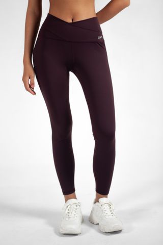 UniqFit | Quần Legging Nữ UNIQ Cool Peel Cạp Chéo - Nâu