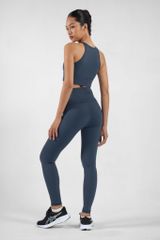 UniqFit Quần Legging Cạp Cao Nữ Cool Peel Xanh Navy