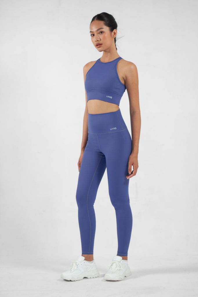 UniqFit Quần Legging Cạp Cao Nữ Cool Peel Xanh Tím