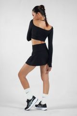 UniqFit Set Tập Thể Thao Cool Peel Tennis Skirt Đen