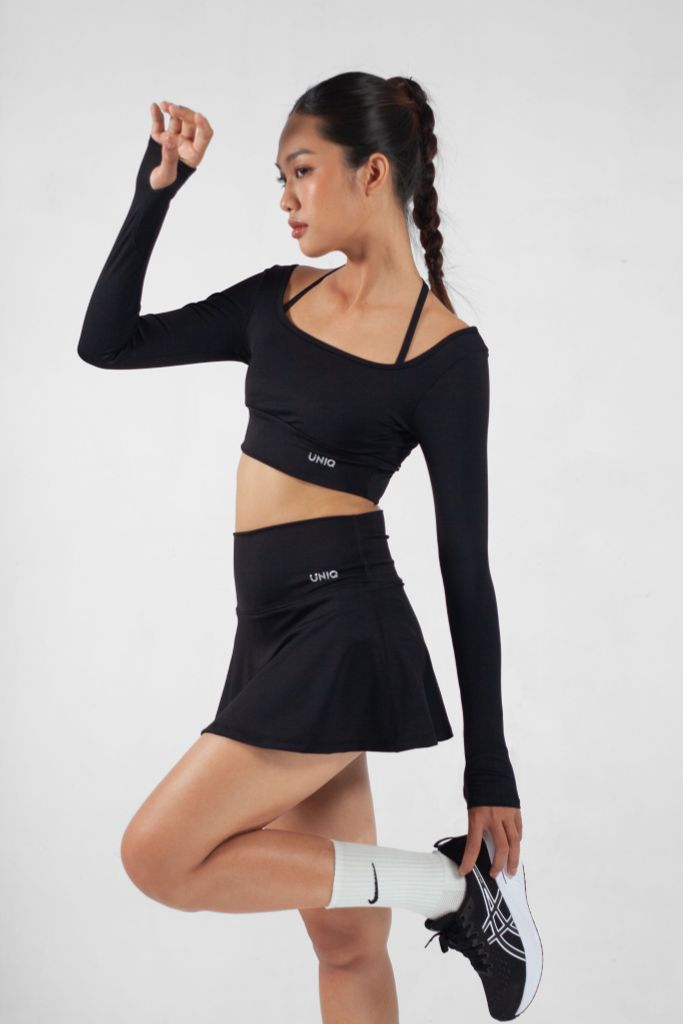 UniqFit Set Tập Thể Thao Cool Peel Tennis Skirt Đen