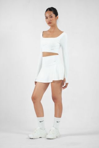 UniqFit Set Tập Thể Thao Cool Peel Tennis Skirt Trắng