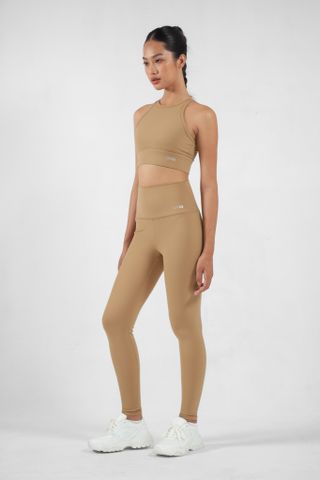 UniqFit | Quần Legging Cạp Cao Nữ Cool Peel - Vàng Ô Liu