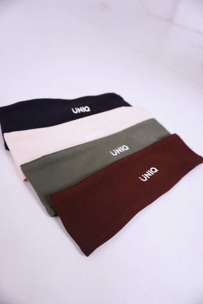 Băng Đô Thể Thao UNIQ Thâm Hút Mồ Hôi Thêu Logo