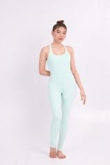 Jumpsuit Dài Gym Yoga Nữ UNIQ Cool Peel Lưng Chữ X Viền Trắng