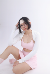 Áo Khoác UNIQ Nửa Lưng Thể Thao Nữ Thoáng Khí Tay Dài Xỏ Ngón