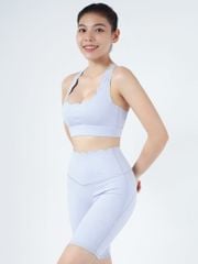 Bộ Đồ Tập Gym Yoga Nữ UNIQ Cool Peel - Áo Chéo Viền Sóng & Quần Legging Đùi Viền Sóng
