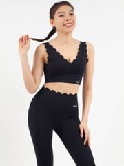 Bộ Đồ Tập Gym Yoga Nữ UNIQ Cool Peel - Áo Viền Sóng & Quần Legging Viền Sóng