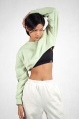 Áo Croptop Nữ UNIQ Vải Nỉ Cổ Chữ V