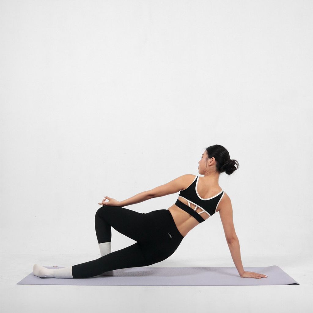 Bộ Đồ Tập Gym Yoga Nữ UNIQ Cool Peel - Áo Vạt Chéo & Quần Legging Cạp Cao