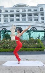 Bộ Đồ Tập Gym Yoga Nữ UNIQ Cool Peel - Áo Cổ Yếm & Quần Legging Cạp Vừa