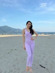Jumpsuit Dài Gym Yoga Nữ UNIQ Cool Peel Khoét Lưng Chữ X
